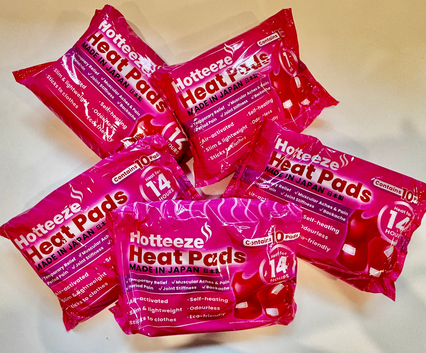 Hotteeze Heat Pads (5 packs = 50 pads)