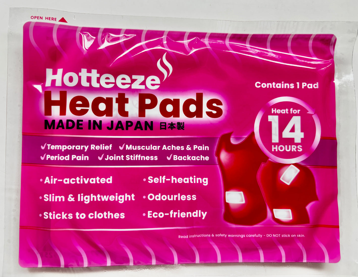 Hotteeze Heat Pads (10 packs = 100 pads)