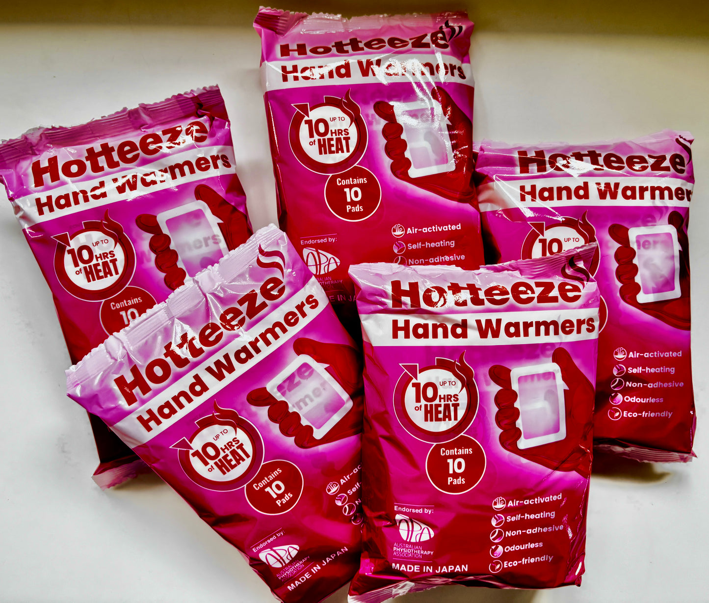 Hotteeze Hand Warmers (10 packs = 100 pads)