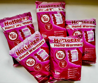 Hotteeze Hand Warmers (10 packs = 100 pads)